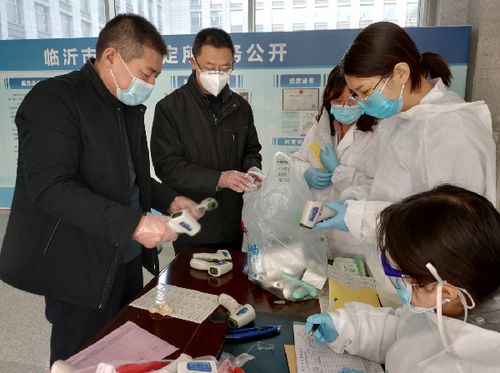 山東省臨沂市檢驗檢測中心開設疫情防控測溫設備流動計量服務點，確保測溫精準助力防疫工作